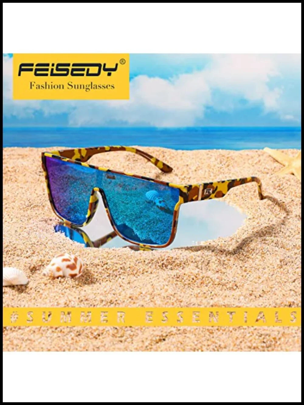 Oversized Mirror Single Lens Sunglasses UV400 Driving Shades